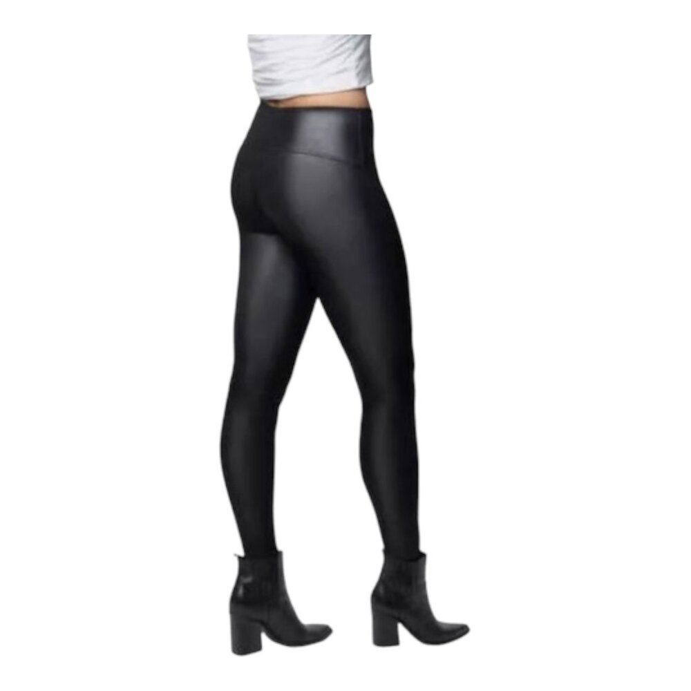 Jane & Bleecker Faux Leather Leggings Pull-On Stretch Black Size XL (14-16)